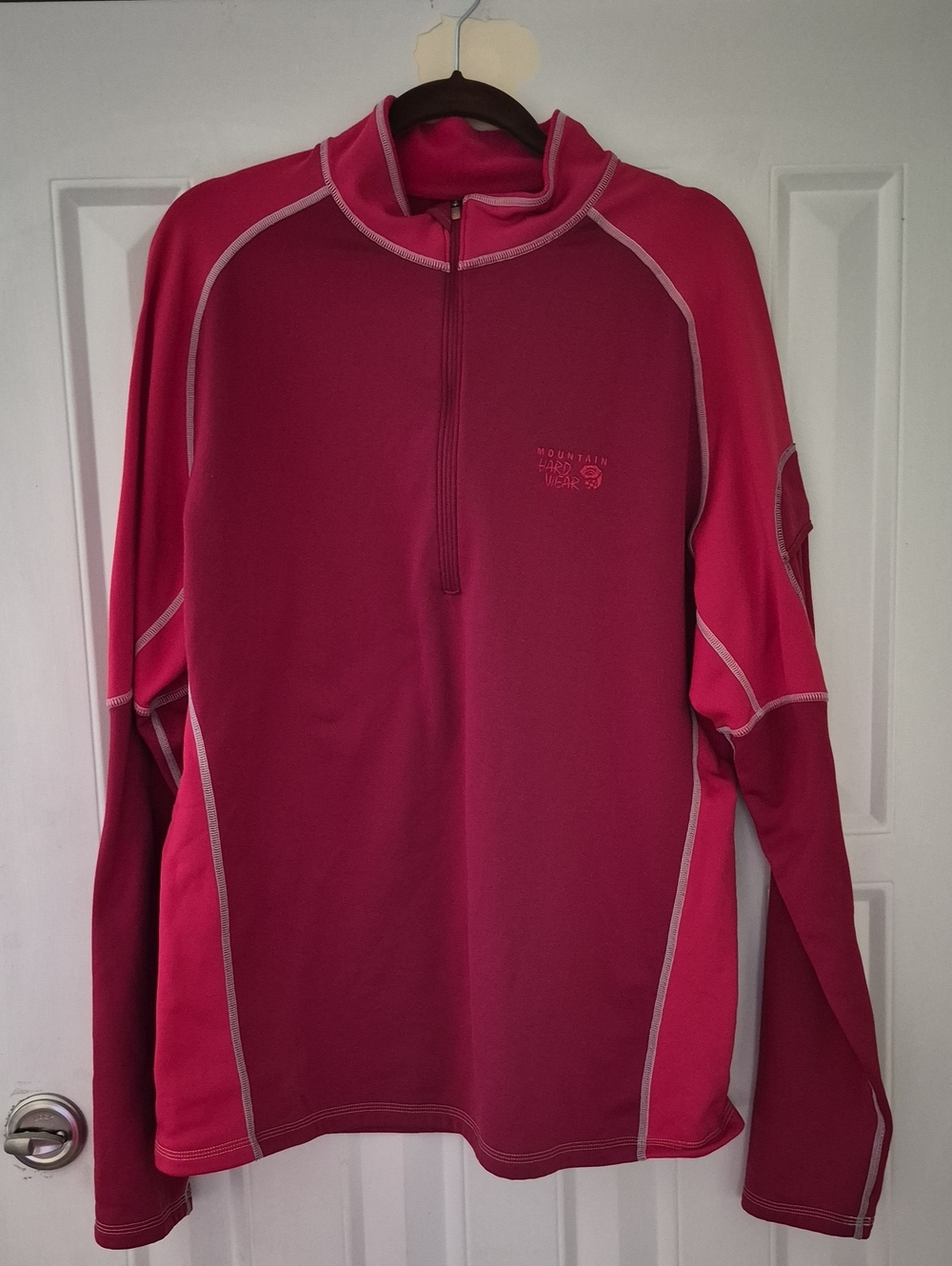 Mountain Hardwear Mens, XXL, Shades Of Red Tones, LS, Zip Pullover Jacket